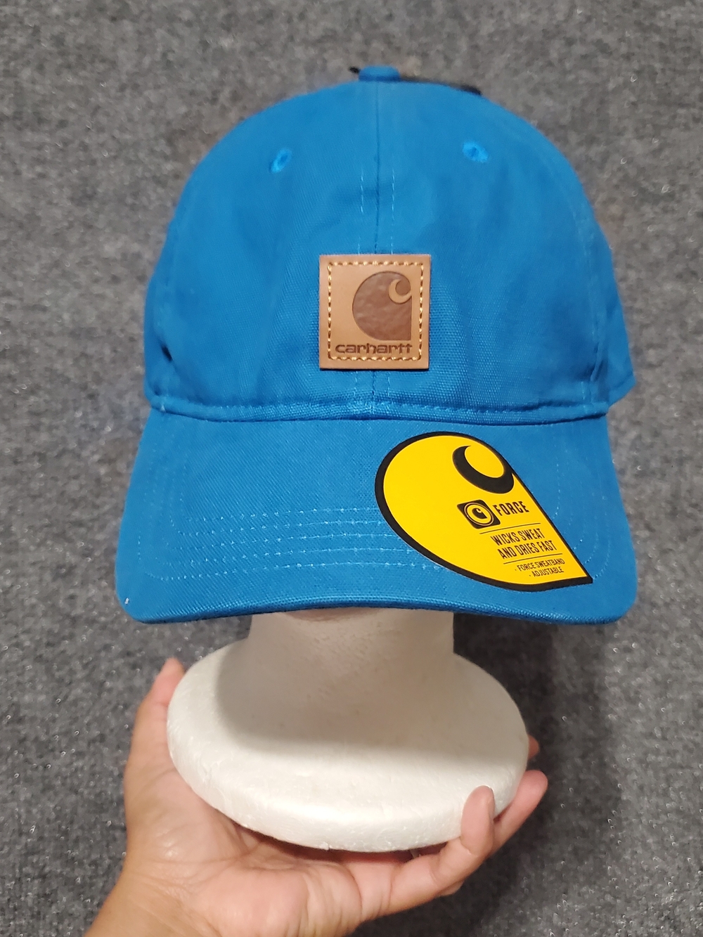 Carhartt Force Canvas Hat Blue Mens Adjustable Outdoor Farmer Workwear Cowboy